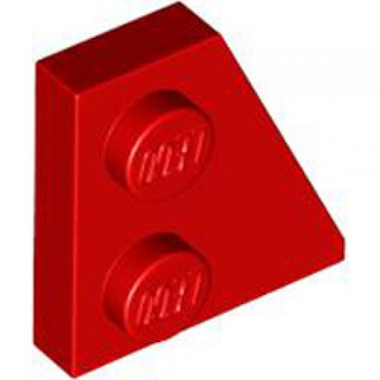 Right Plate 2x2 27 Degree Bright Red