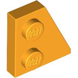 Right Plate 2x2 27 Degree Flame Yellowish Orange Right Plate 2x2 27 Degree Flame Yellowish Orange