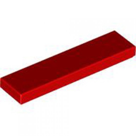 Flat Tile 1x4 Bright Red