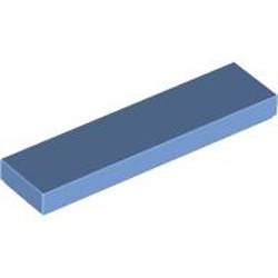 Flat Tile 1x4 Medium Blue