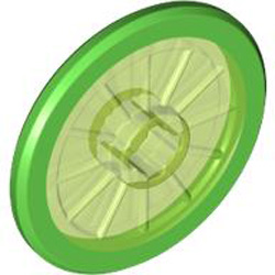 Wheel 21x2 with 3.2 Hole Transparent Bright Green