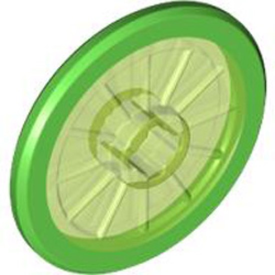 Wheel 21x2 with 3.2 Hole Transparent Bright Green