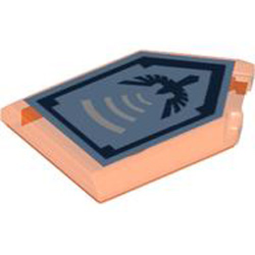 Flat Tile 2X3 with Angle Number 7 Transparent Fluorescent Reddish Orange