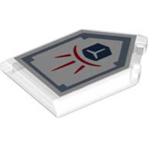 Flat Tile2x3 with Angle Number 8 Transparent