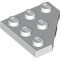 Corner Plate 45 Degree 3x3 White