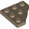 Corner Plate 45 Degree 3x3 Sand Yellow