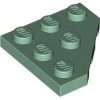 Corner Plate 45 Degree 3x3 Sand Green