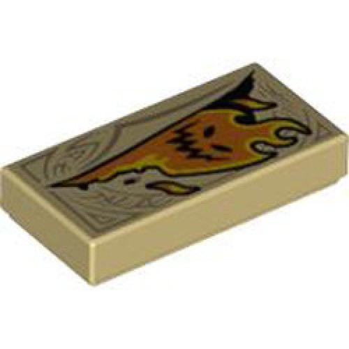 Flat Tile 1x2 Number 157 Brick Yellow