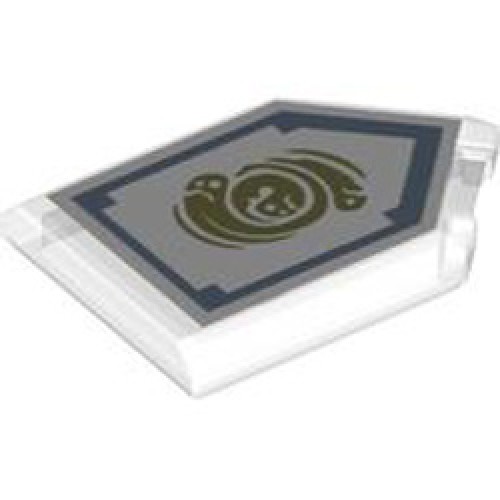 Flat Tile 2Xx3 with Angle Number 35 Transparent