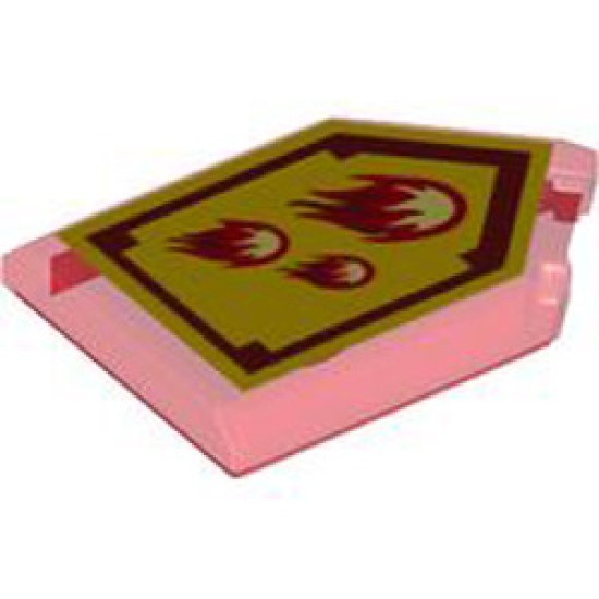 Flat Tile 2x3 with Angle Number 38 Transparent Red