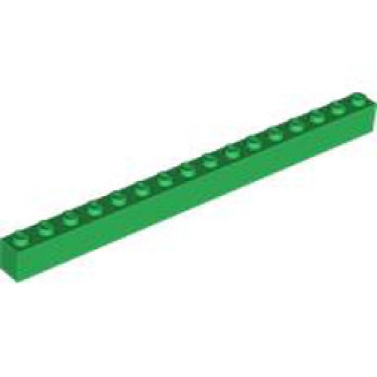 Brick 1x16 Dark Green