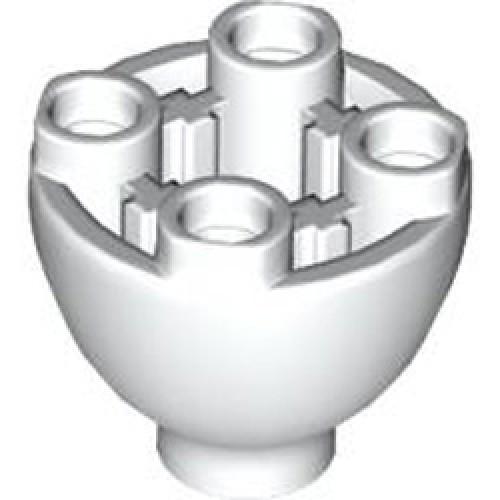Sphere 2x2x1 1/3 Inverted White