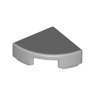 1/4 Circle Tile 1x1 Medium Stone Grey