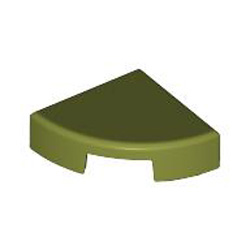 1/4 Circle Tile 1x1 Olive Green