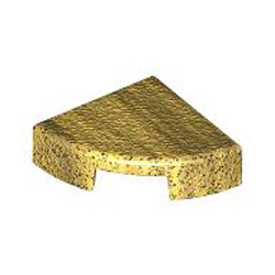 1/4 Circle Tile 1x1 Warm Gold