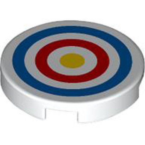 Flat Tile 2x2 Round Number 1040 White