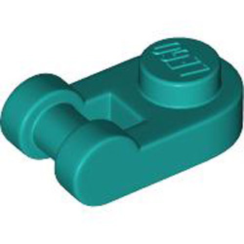 Plate 1x1 Round with 3.2 Shaft Bright Bluish Green