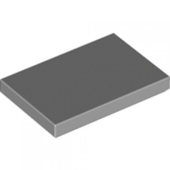 Flat Tile 2x3 Medium Stone Grey