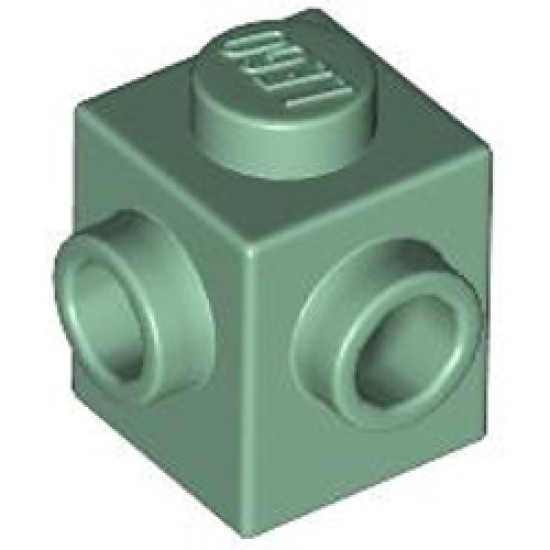 Brick 1x1 with 2 Knobs, Corner Sand Green