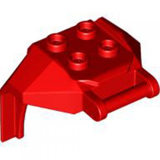 Design Brick 4x3x3 with 3.2 Shaft Number 1 Bright Red