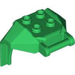 Design Brick 4x3x3 with 3.2 Shaft Number 1 Dark Green