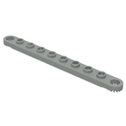 Plate 1x10 with Toothing Light Grey