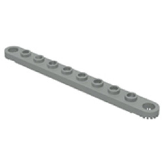 Plate 1x10 with Toothing Light Grey
