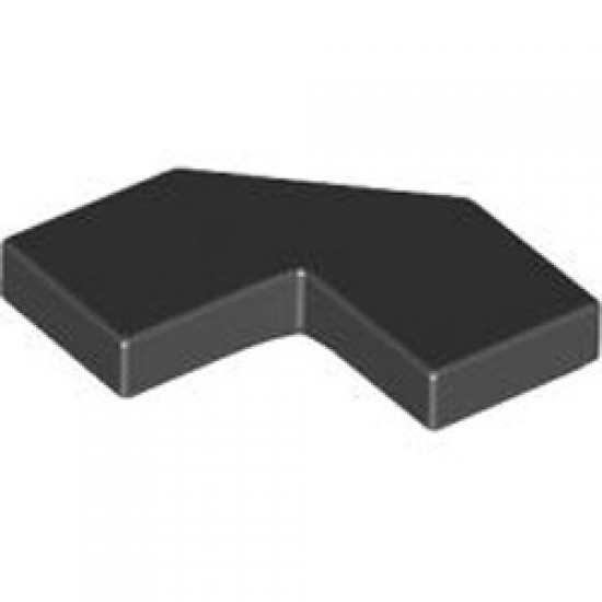 Tile 2x2 90 Degree with 45 Degree Cut Black