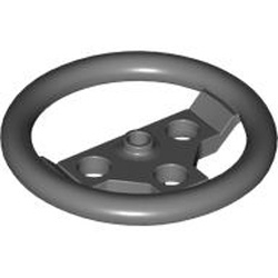Technic Steering Wheel Dark Stone Grey