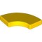 Tile 2x2 with Bow Bright Yellow
