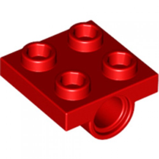 Technic Double Bearing Plate 2x2 Bright Red