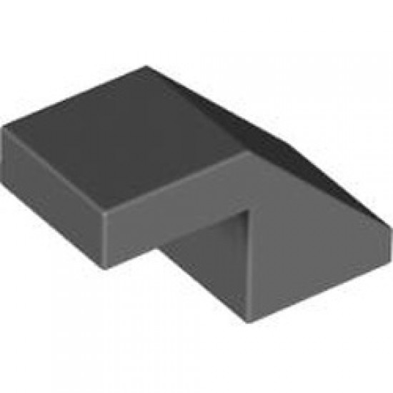 Roof Tile 1x2 Degree 45 without Knobs Dark Stone Grey