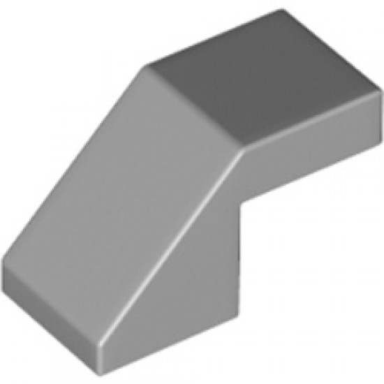 Roof Tile 1x2 Degree 45 without Knobs Medium Stone Grey