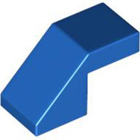 Roof Tile 1x2 Degree 45 without Knobs Bright Blue