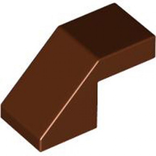 Roof Tile 1x2 Degree 45 without Knobs Reddish Brown