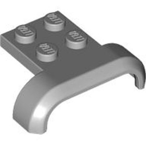 Mudguard 3x4 with Plate Number 1 Medium Stone Grey