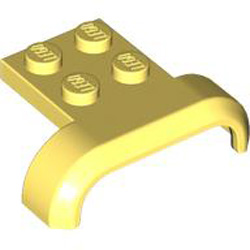 Mudguard 3x4 with Plate Number 1 Cool Yellow