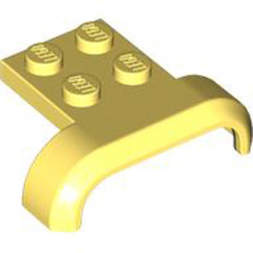 Mudguard 3x4 with Plate Number 1 Cool Yellow