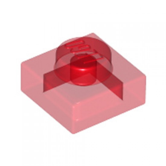 Plate 1x1 Transparent Red