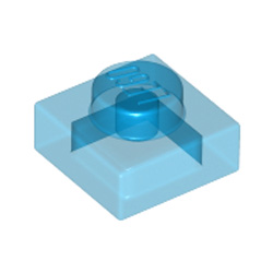Plate 1x1 Transparent Blue
