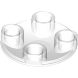 Transparent Slide Shoe Round 2x2 Transparent White