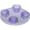 Transparent Slide Shoe Round 2x2 Transparent Bright Violet