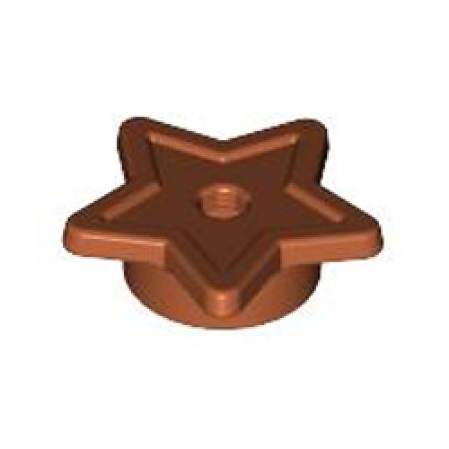 Star Symbol Star with Tube and Hole Diameter 1.5 Dark Orange Star Symbol Star with Tube and Hole Diameter 1.5 Dark Orange