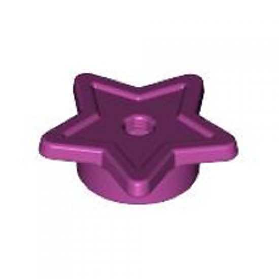 Star Symbol Star with Tube and Hole Diameter 1.5 Bright Reddish Violet