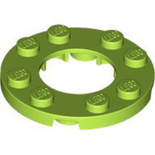 Plate Round 4x4 with Diameter 16mm Hole Bright Yellowish Green Plate Round 4x4 with Diameter 16mm Hole Bright Yellowish Green