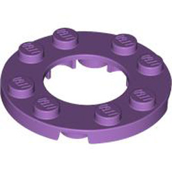 Plate Round 4x4 with Diameter 16mm Hole Medium Lavender