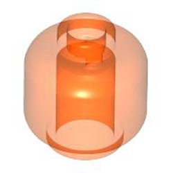 Mini Head Transparent Fluorescent Reddish Orange