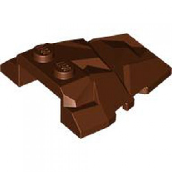 Roof Rock Tile 4x4 with Angle Reddish Brown