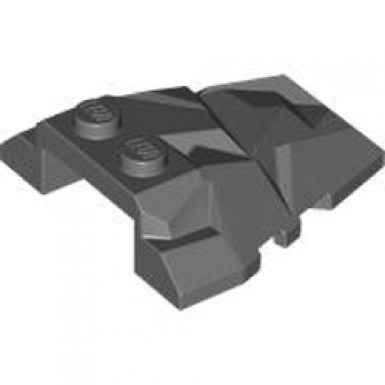 Roof Rock Tile 4x4 with Angle Dark Stone Grey