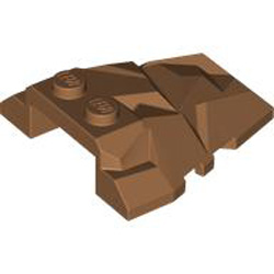 Roof Rock Tile 4x4 with Angle Medium Nougat